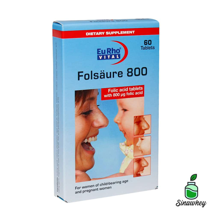 فولیک اسید 800 میکرو گرم 60 عددی