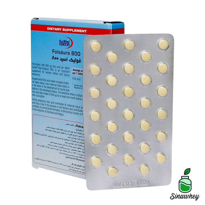 فولیک اسید 800 میکرو گرم 60 عددی