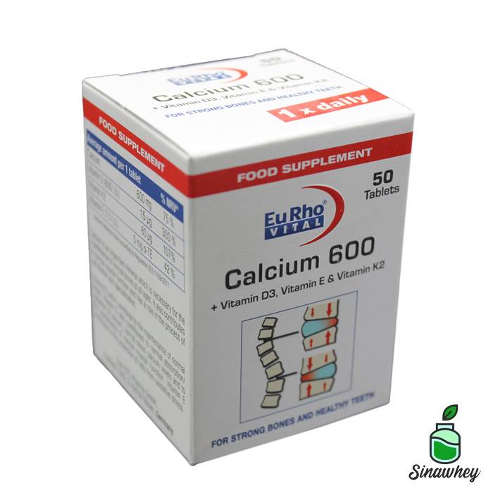 کلسیم 600 میلی گرمی یورو ویتال
