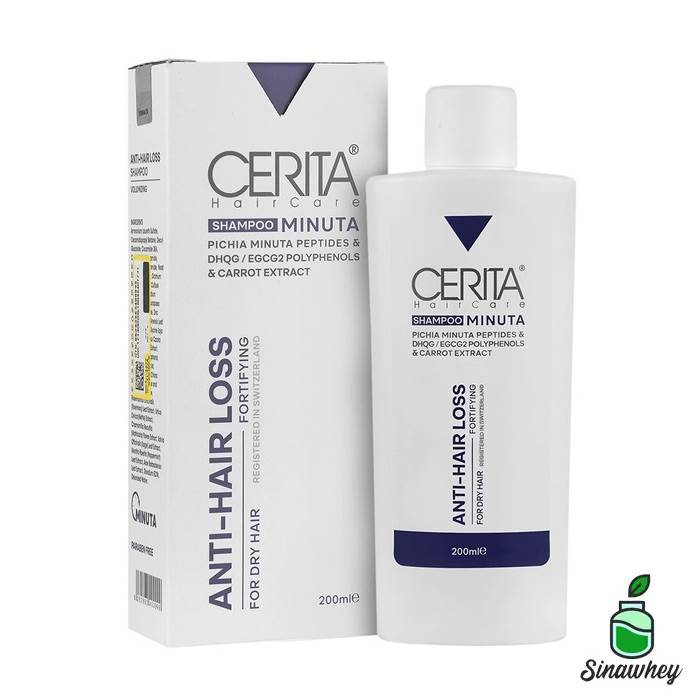 شامپو ضد ریزش مینوتا موهای خشک سریتا